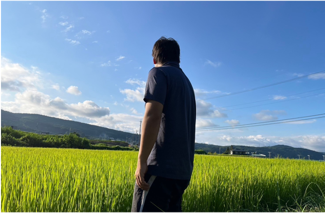 飯綱町の田んぼ